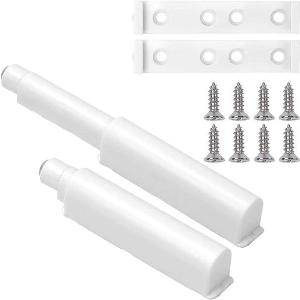 Système Push-to-Open Magnétique Blanc pour Portes et Tiroirs - 2 Pièces