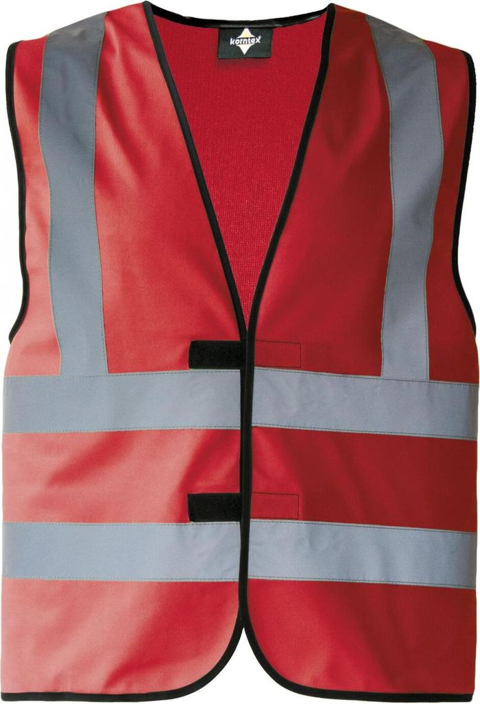 Korntex KX140 | Warnweste mit vier Reflexstreifen EN ISO 20471 - Farbe: Red - Größe: 4XL