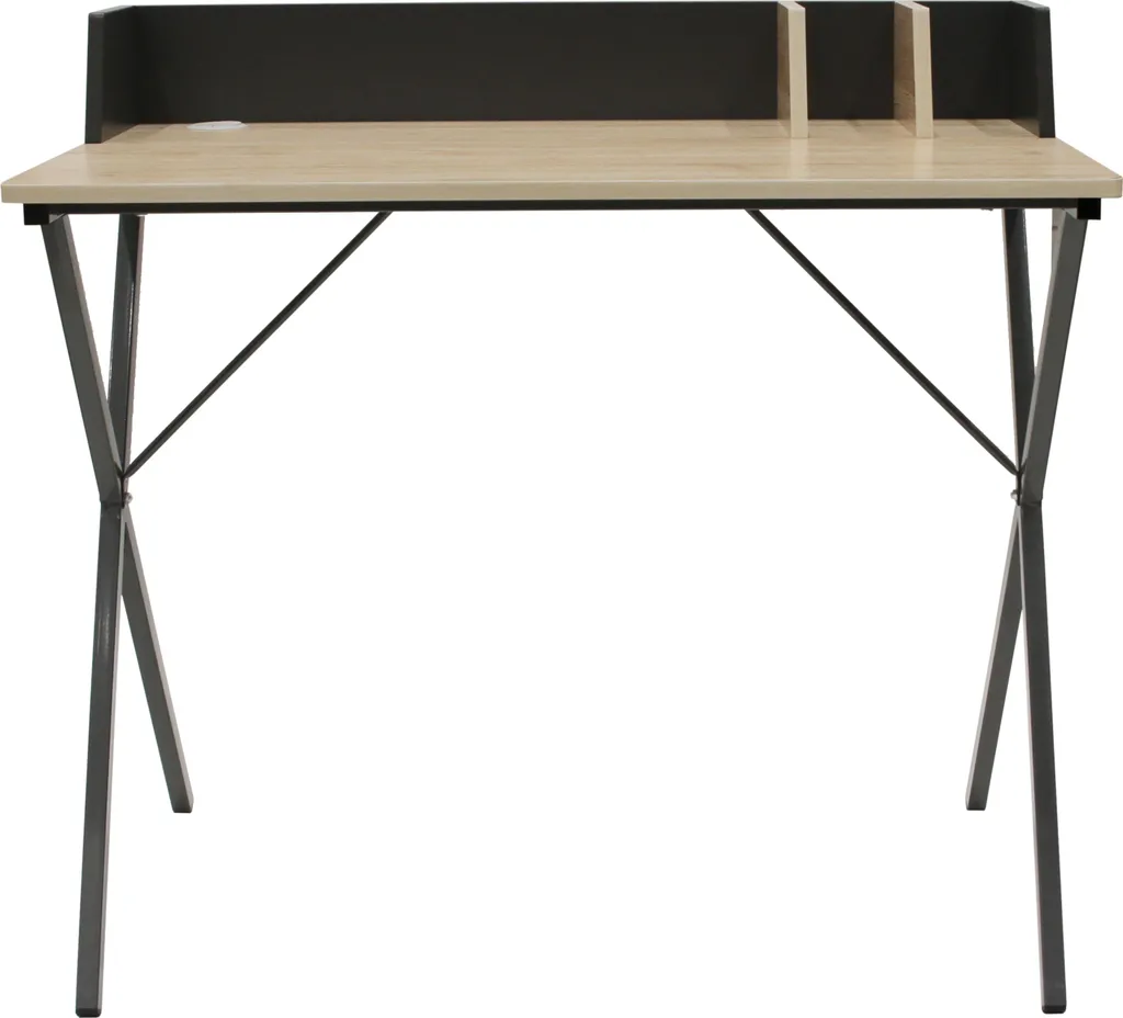 Bureau Brice noir anti-rayures table stable pour ranger vos dossiers - 2