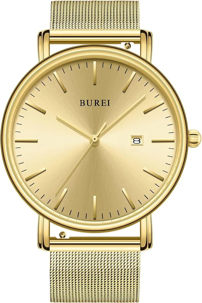 Orologio Elegante Uomo: Cassa Sottile e Quadrante Minimal con Data