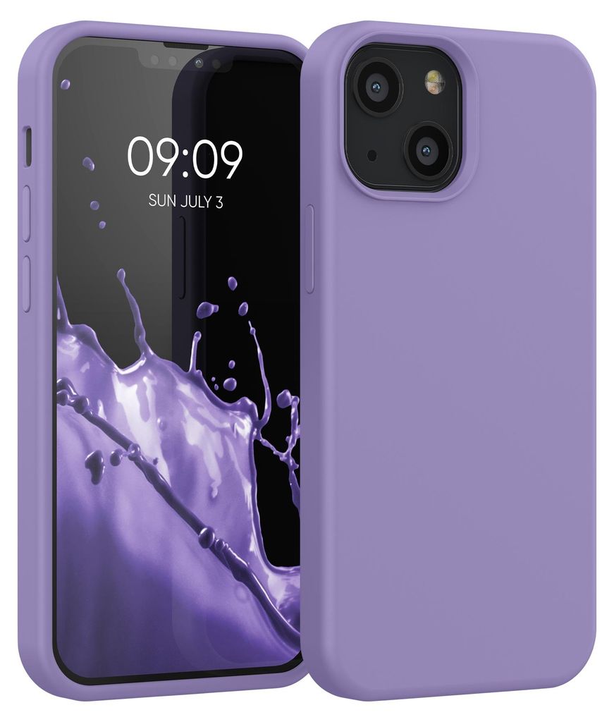 kwmobile Handyhülle für iPhone 13 mini Hülle, für iPhone 13 mini Case - Hülle Silikon - kabelloses Laden - Veilchen Lila