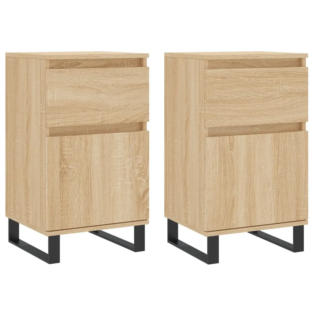 Offerta Set 2 Credenze Rovere Sonoma | Mobili Casa 40x35x70 cm