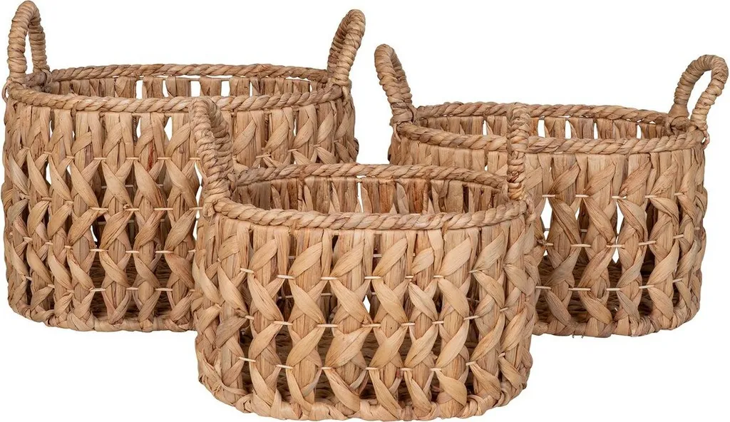 Panier de rangement tressé style naturel Rootz Balerma pour la maison