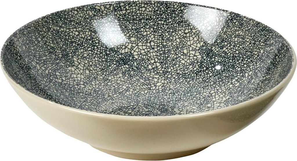 Lambert Kaori Schale weiß / schwarz, D 30 cm, Stoneware, Produktbild 