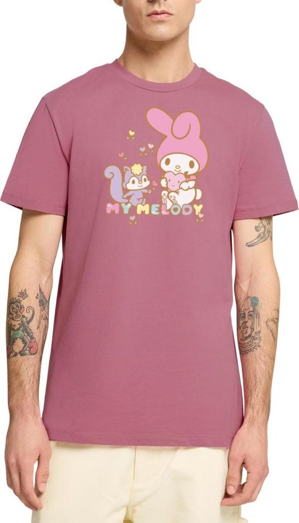 Spreadshirt My Melody Pflückt Mit Risu Herzblümchen Männer Premium T-Shirt, M, Mauve