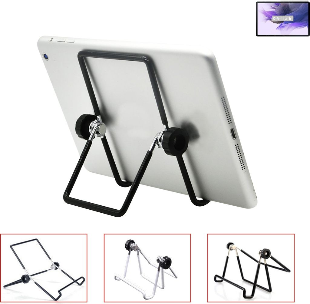 K-S-Trade Tablet-Ständer Tablet-Halterung Tablet-Aufsteller kompatibel mit Samsung Galaxy Tab S7 FE Wi-Fi faltbarer Tischständer Tablet Halterung