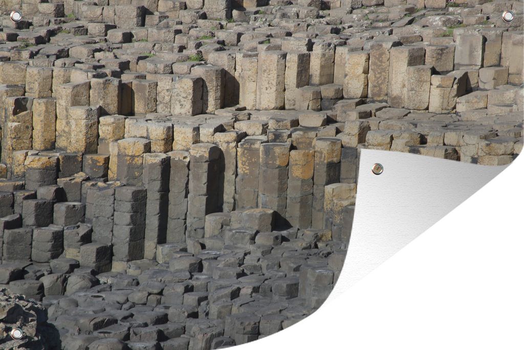 MuchoWow 120x80 cm Outdoor-Poster Gartendeko Sichtschutz Garten Poster für den Garten Basaltformationen in Nordirland