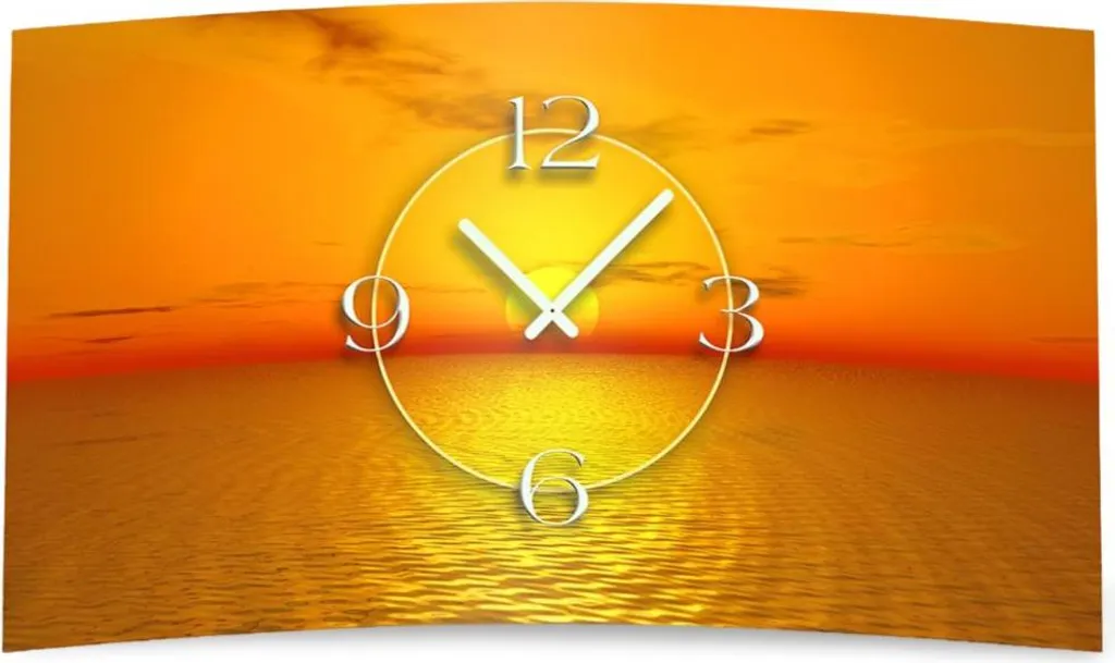 Horloge murale dixtime 3d-0360 Art Sunset au design moderne silencieux