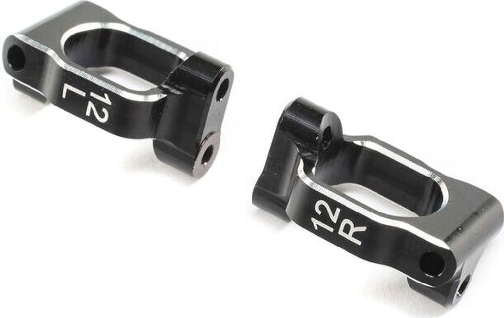 Losi Caster Block Set, 12 deg, Aluminum: 22X-4