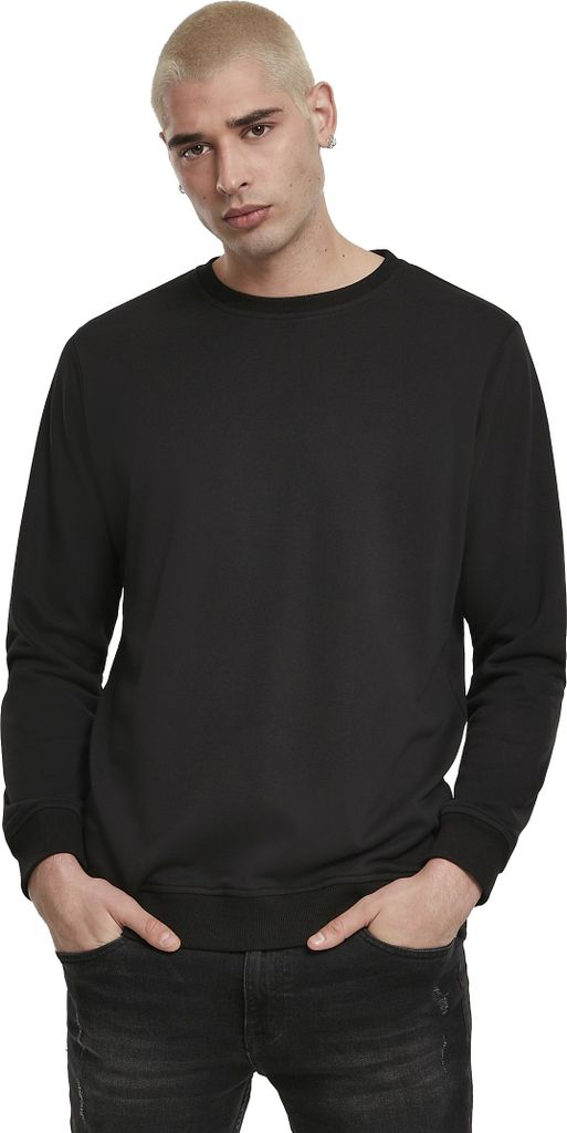Urban Classics TB3484 | Basic Terry Crew Herrenpuli - Farbe: Black - Größe: XL