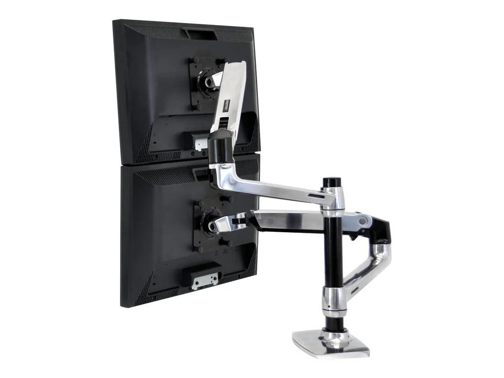 Support Double Écran Ergotron LX pour Bureau Ergonomique Aluminium 24"