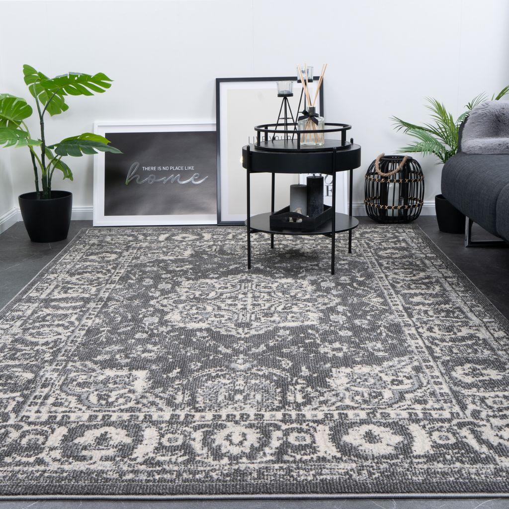 CONSILIO CONCEPT 80 x 150 Teppich kurzflor Wohnzimmerteppich moderne Farben Taupe robust strapazierfähig