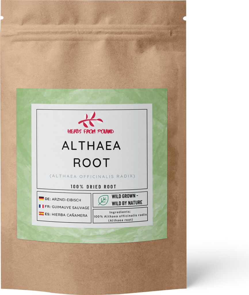 Herbs from Poland Eibisch-Wurzel, Arznei-Eibisch – Geschnitten & Getrocknet – Natürliches Heilmittel für Husten, Verdauung & Atemwege - 1000g