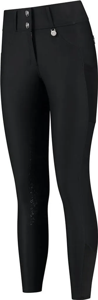 Mrs. Ros Amsterdam Pantalon d'Équitation Femme Noir XS avec Fond Grip