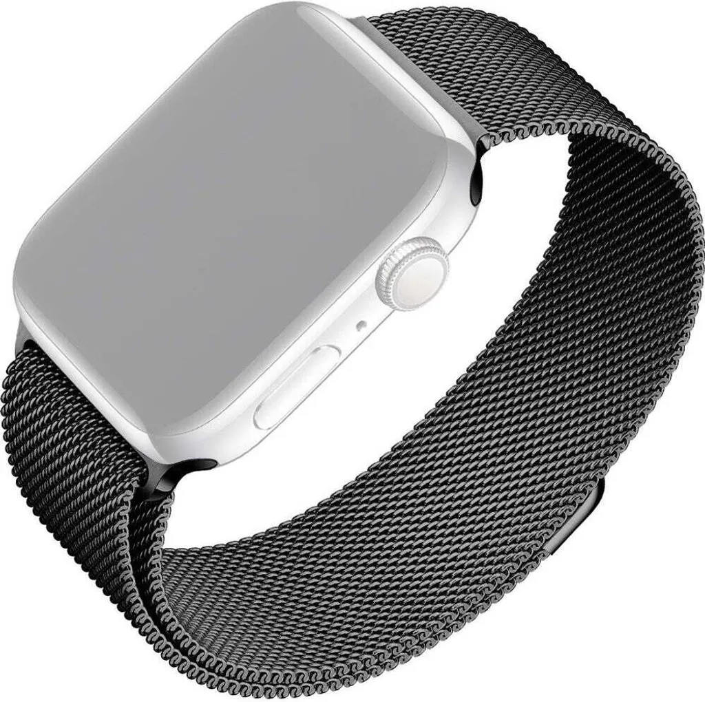 Bracelet Apple Watch 38/40/41mm FIXED Mesh Noir : Anti-Sueur et Confort
