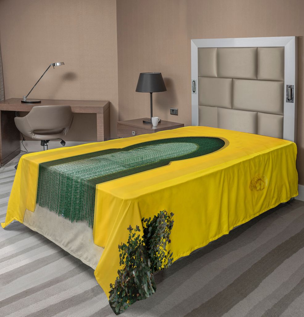 ABAKUHAUS Orient Bettlaken, Marokkoer Orientalischer Gehweg Altes Östliches Gebäude Architektur Steinschnitzen Foto, weiches bequemes oberes Bett...