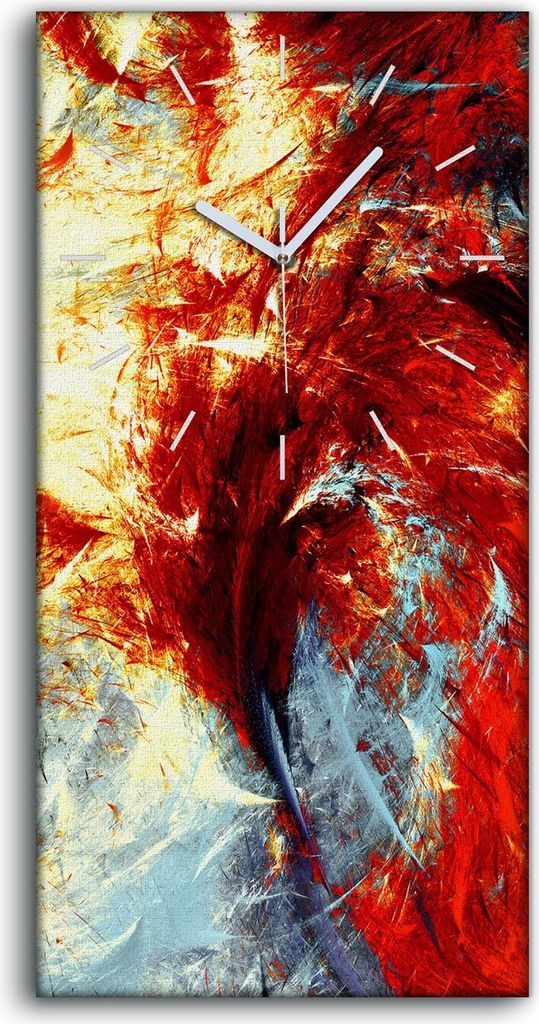 Wanduhr Leinwand Bild Uhr Geräuschlos 30x60 Kunst Abstrakte Produktbild 