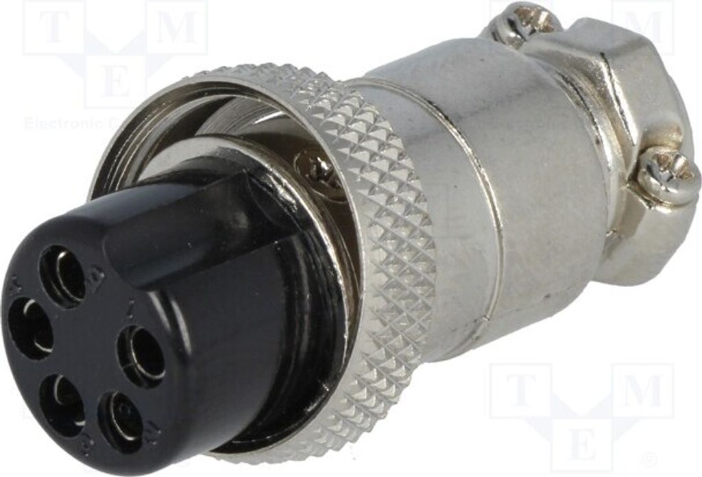 1x Stecker weiblich PIN: 5 für Leitungen für Mikrofone gerade FC684215 Mikrofon-Stec