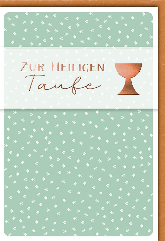 Taufe - Glückwunschkarte im Format 11,5 x 17 cm - Mini Produktbild 