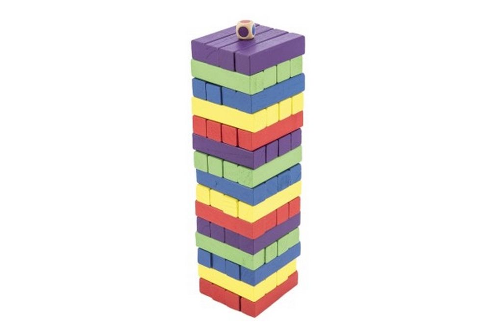 Spiel Holzturm 60 St. farbig