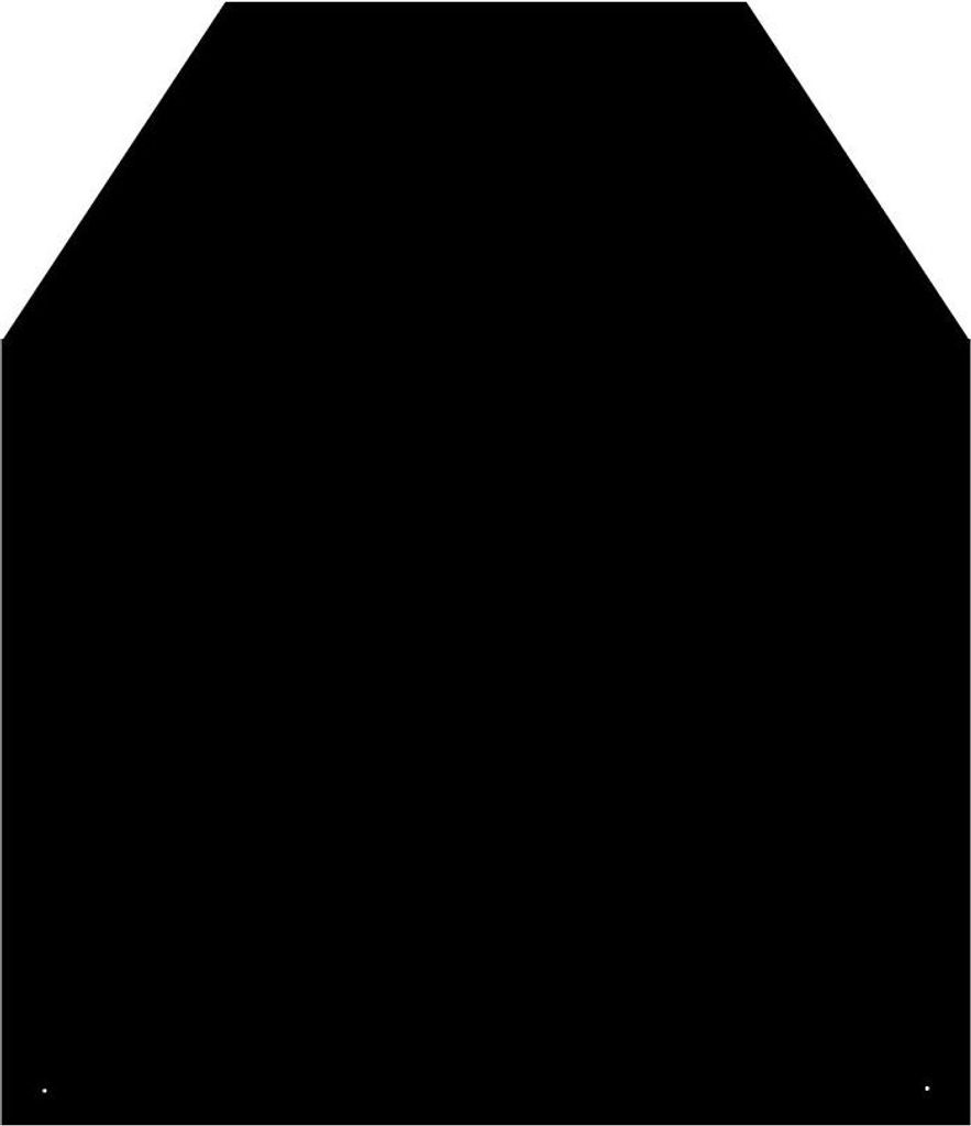 Funkenschutz Stahlbodenplatte Schwarz Sechseck 120 x 100 cm