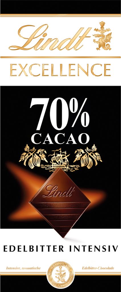 Lindt Excellence 70% Cacao Edelbitter intensiv 100g Produktbild 
