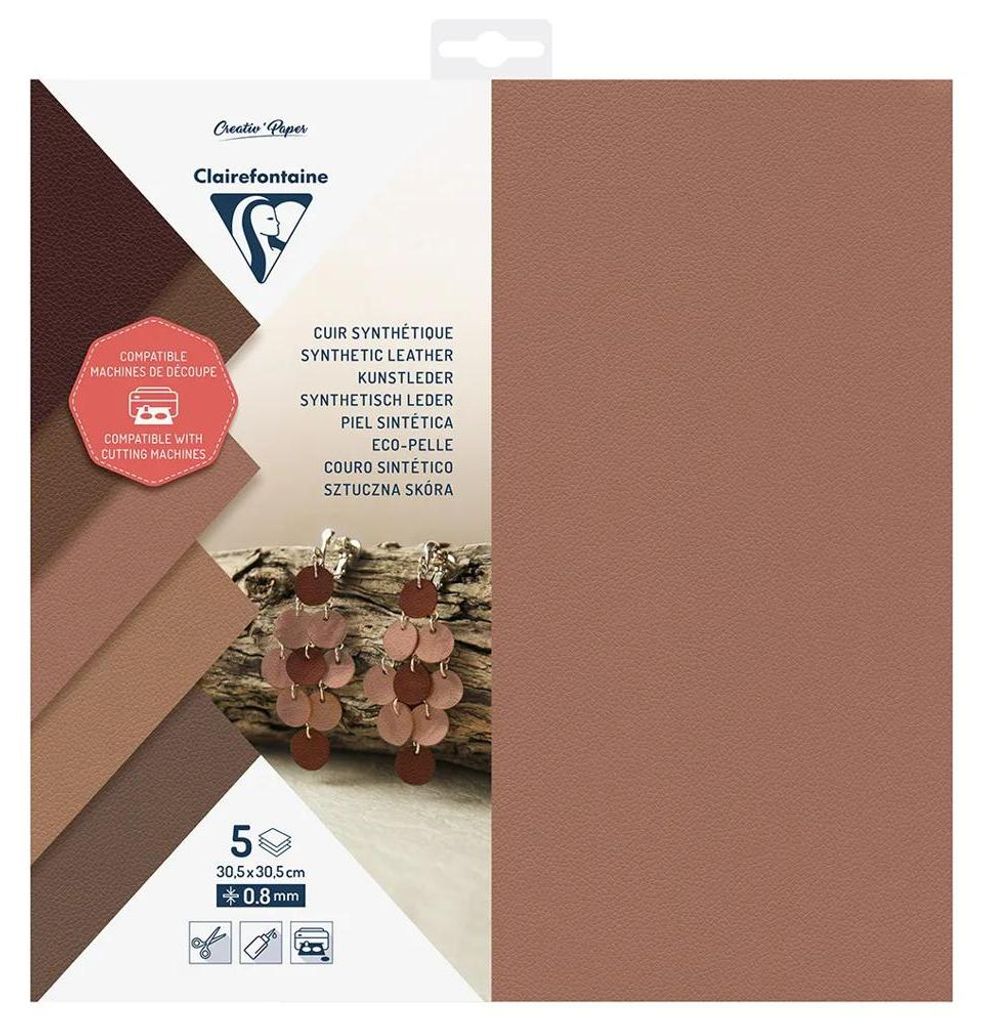 Kunstleder Pkg 5 Bogen 30,5x30,5cm