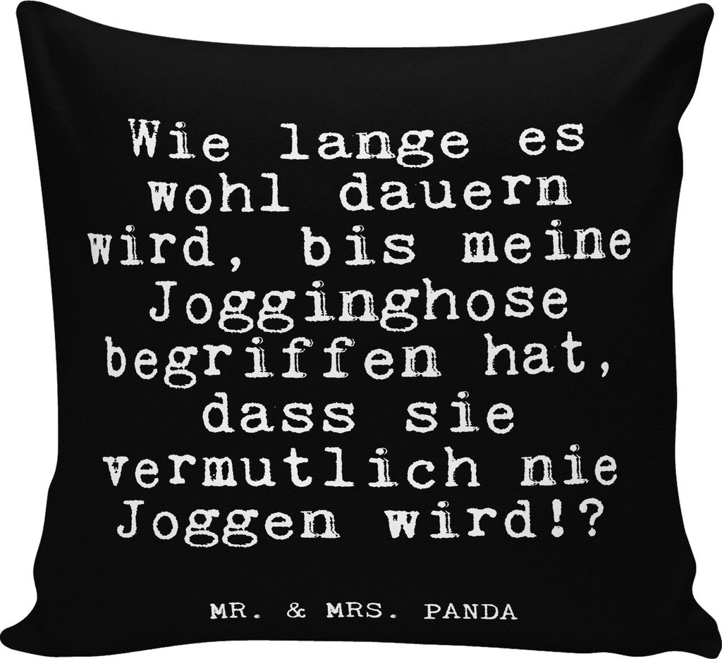 Mr. & Mrs. Panda kuschelkissen 40x40 Wie lange es wohl... - Produktbild 