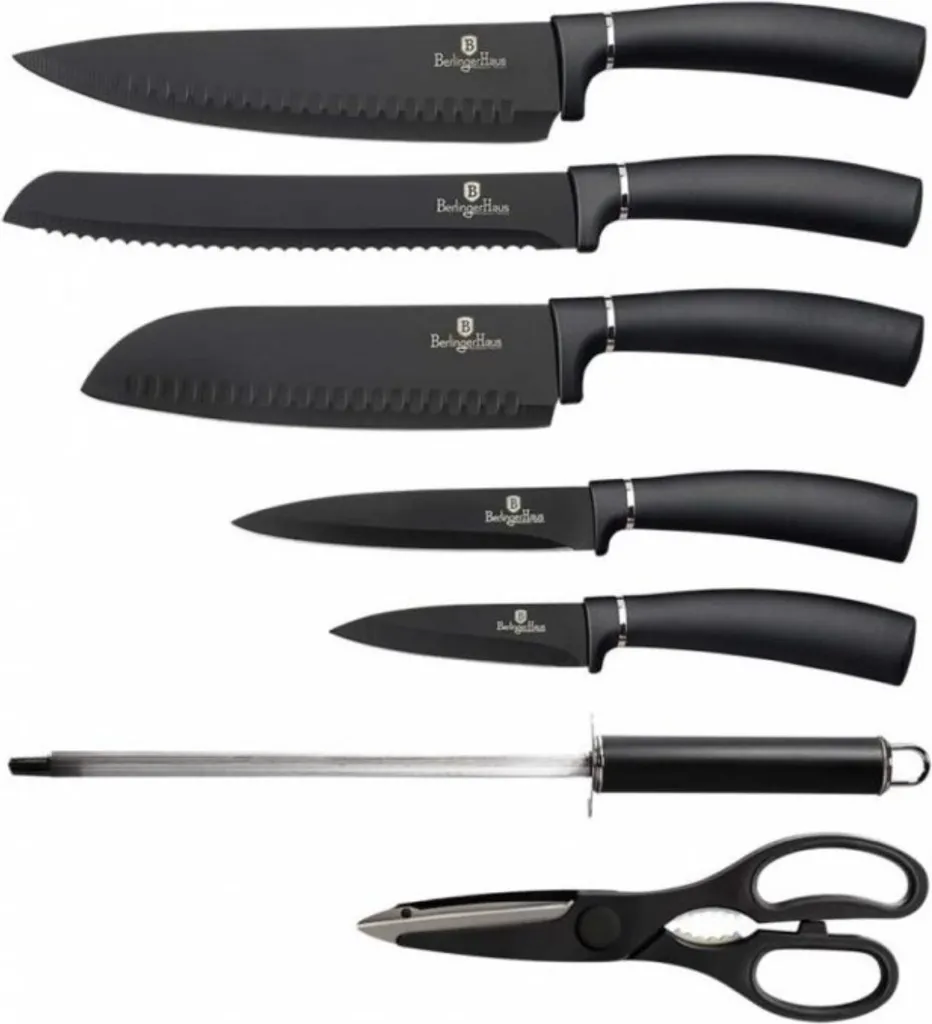 Berlinger Haus BH-30036 Carbon Pro: Coltelli in Acciaio Inox e Supporto