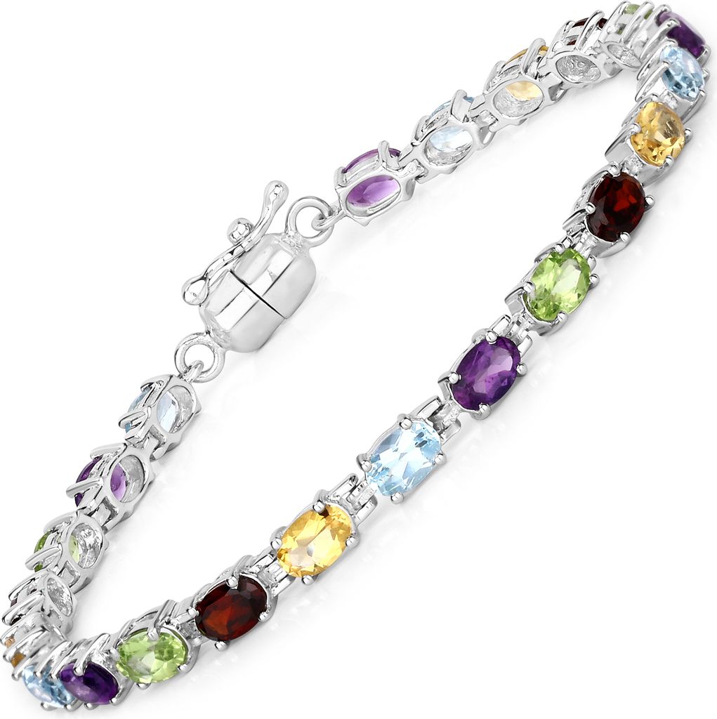 Vira Jewels Armband 925/- Sterling Silber 19cm weiß Amethyst 147260015
