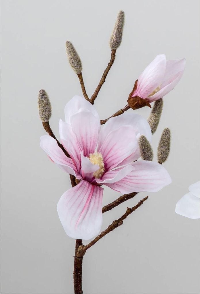 künstlicher Magnolienzweig Real Touch L. 44cm rosa Formano Kunstblumen