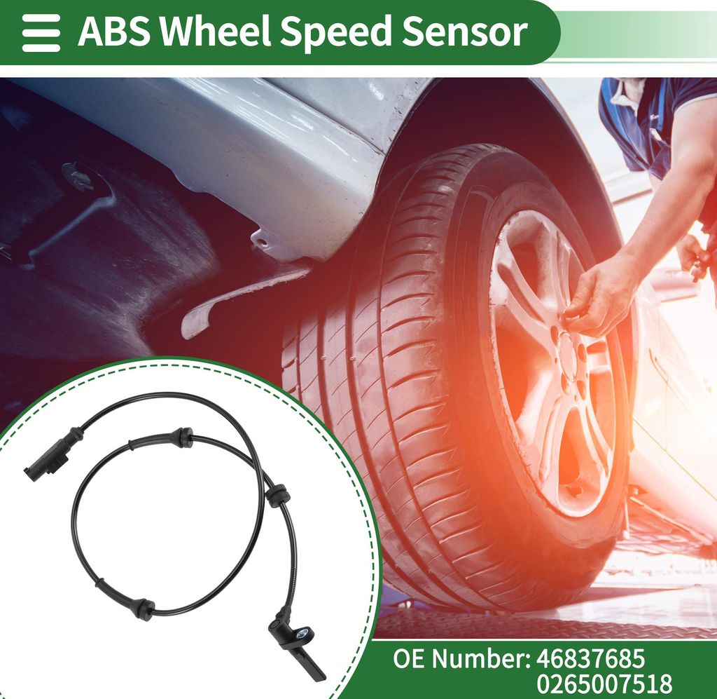 ABS Raddrehzahlsensor ABS Sensor Anti-Blockier-System Sensor für Fiat Punto (188) 1999-2012 Nr.46837685/0265007518 Vorne Rechts