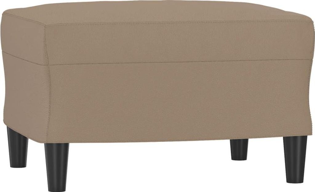vidaXL Fußhocker Cappuccino-Braun 60x50x41 cm Kunstleder