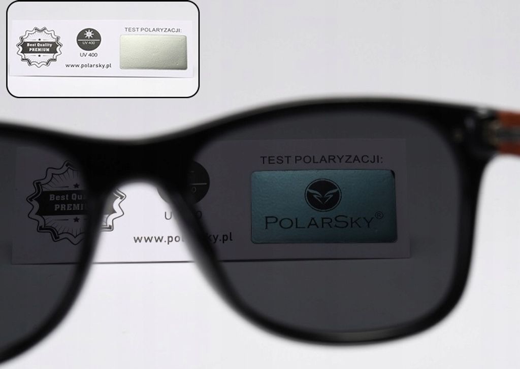 SONNENBRILLE MIT POLARISIERTEM UV400-HOLZ POLARSKY mit Satz Produktbild 5