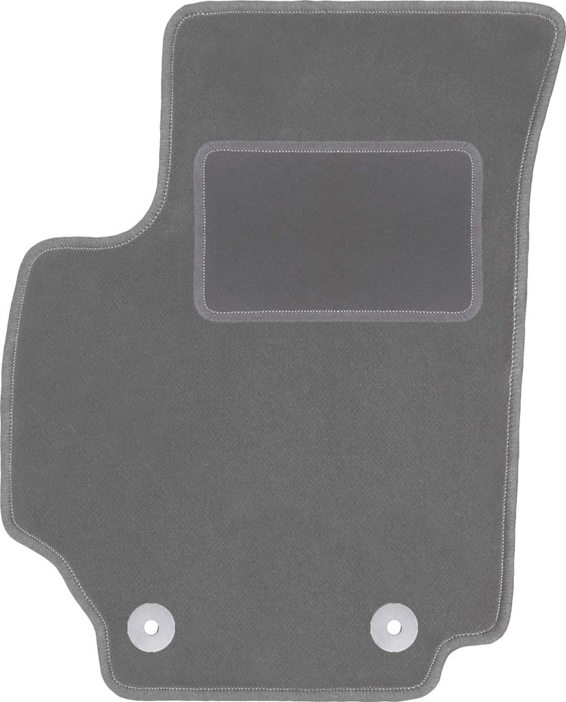 Fahrerfußmatte Velours graphit passend für FIat Croma II (2005-2011, Combo) – mit Befestigungen – passgenau