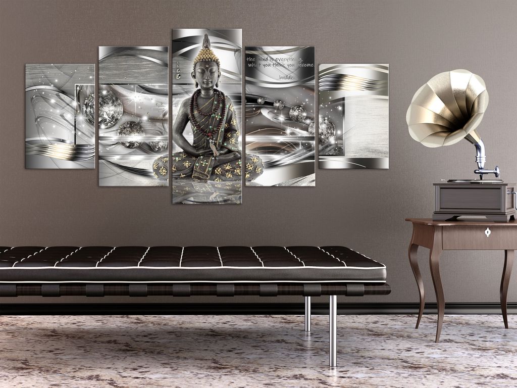 BUDDHA ABSTRAKT Acrylglasbild Modern Wandbild Glasbilder Produktbild 