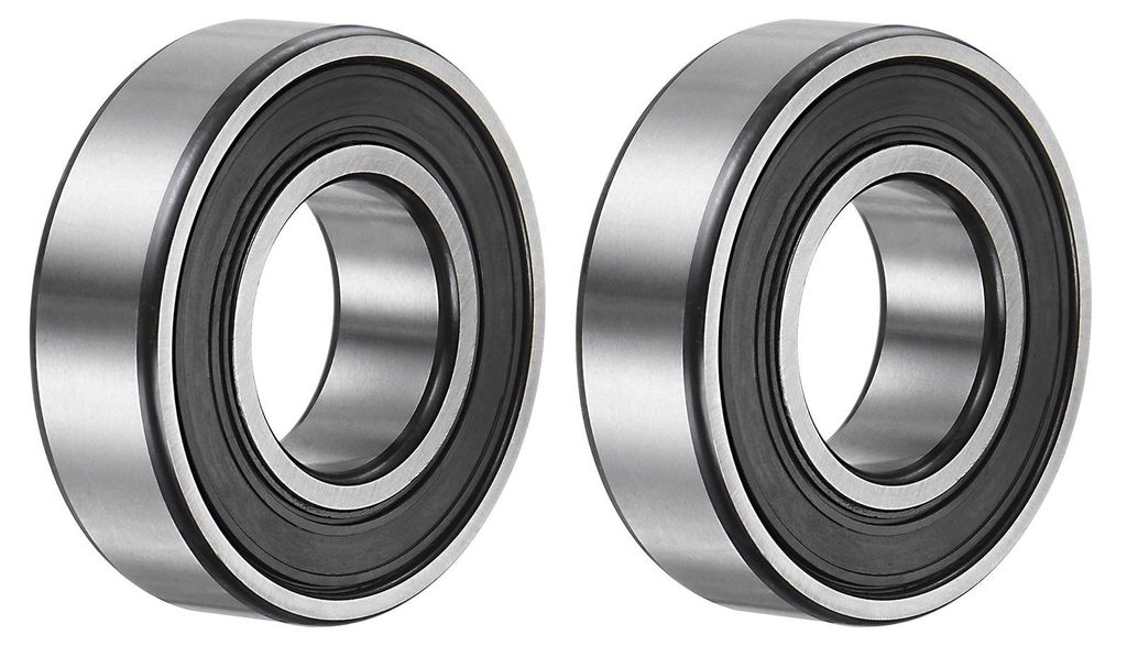 2 Stš¹ck 6205-2RS Rillenkugellager, 25 x 52 x 15mm C3 Doppelt gummierte Chromstahl-Lager, Schwarz