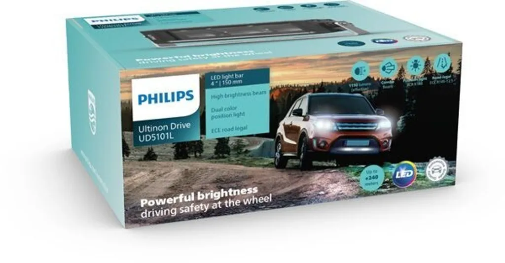 Barra LED Ausiliaria Philips Ultinon Drive 5100 | 4 Pollici 30W 1150lm
