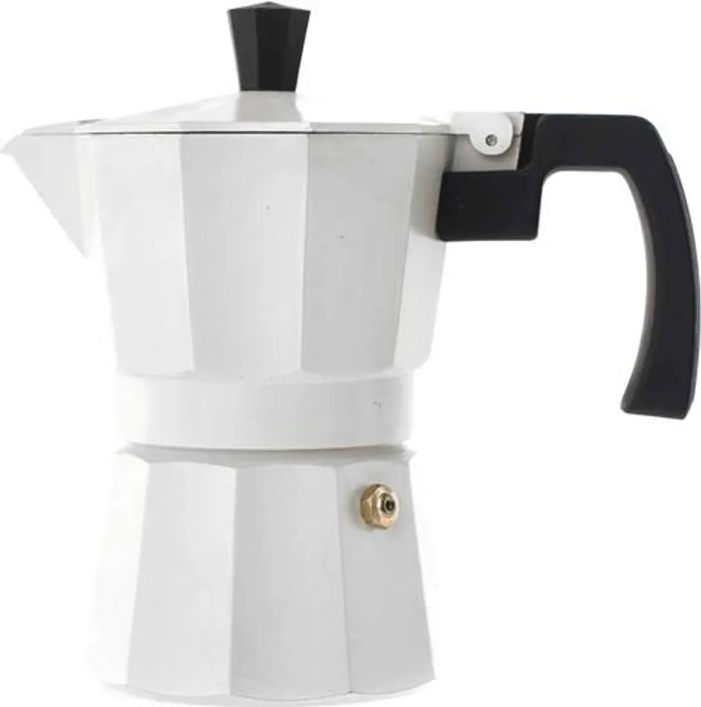 Caffettiera Moka 1 Tazza Bianca | Design Minimalista Alluminio
