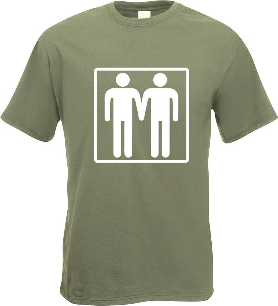 Kiwistar - T-Shirt - Olive - Schwul Motiv Bedruckt Funshirt Design Print - mit Motiv Bedruckt - Funshirt Design - Sport - Freizeit - Herren - S
