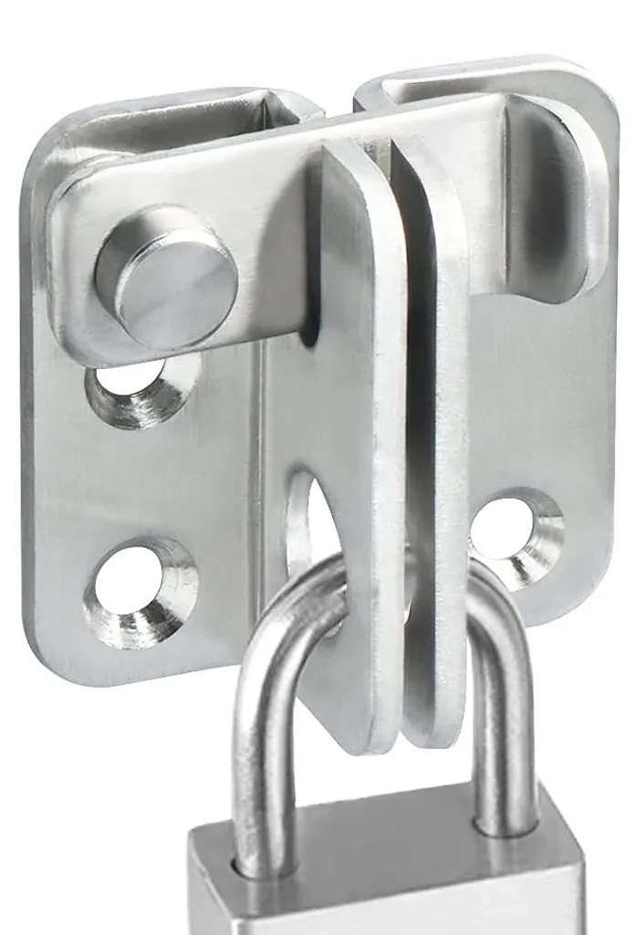 Serrure inox avec trou pour cadenas petite taille ouverture à gauche