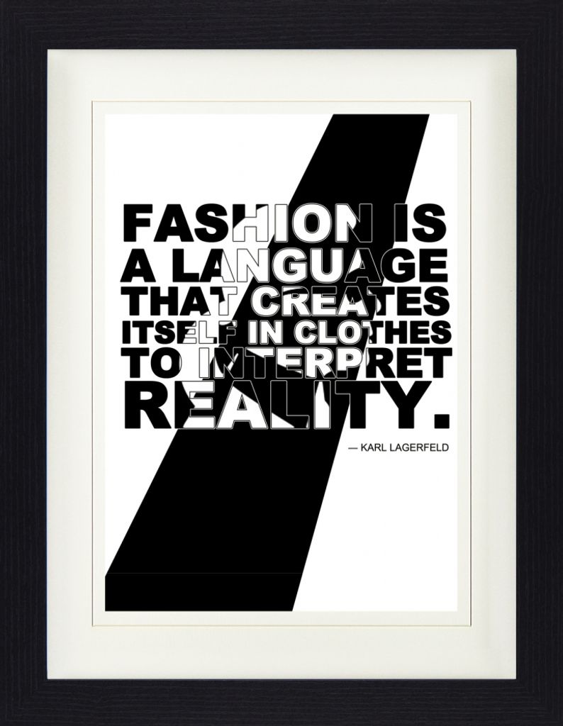 Mode Gerahmtes Bild Mit Edlem Passepartout | Wand-Bilder | Im Bilderrahmen - Fashion Is A Language That Creates Itself In Clothes To Interpret Real...