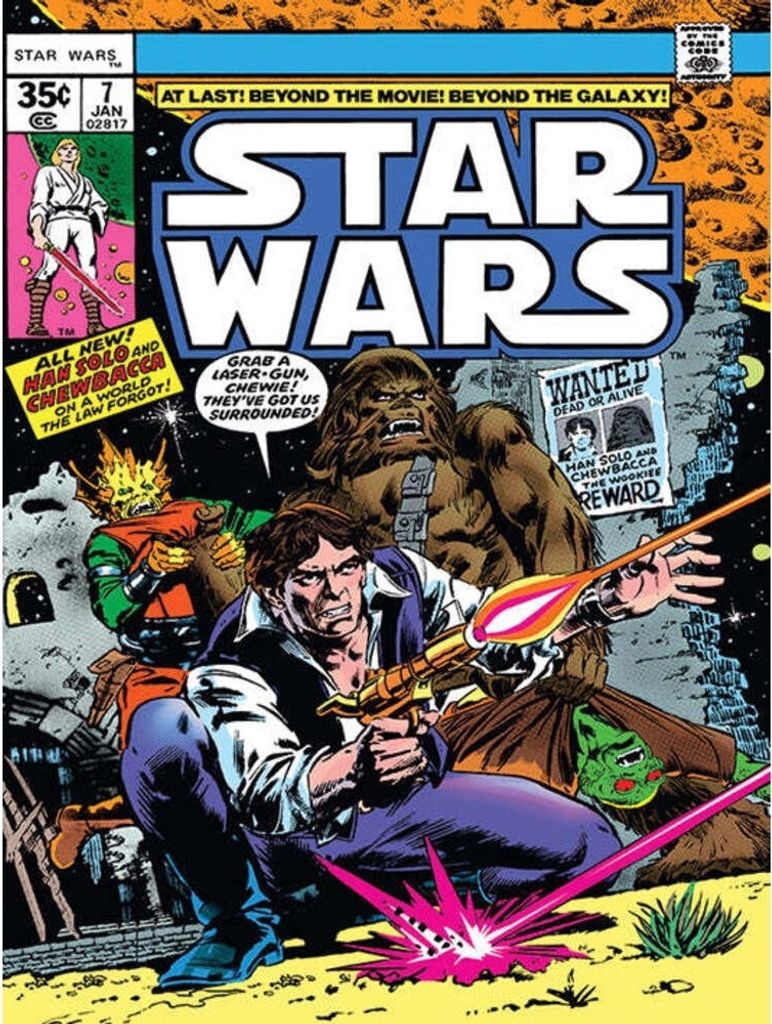 Star Wars - Leinwanddruck "Surrounded" PM3350 (80 cm x 60 cm) (Blau/Weiß/Gelb)