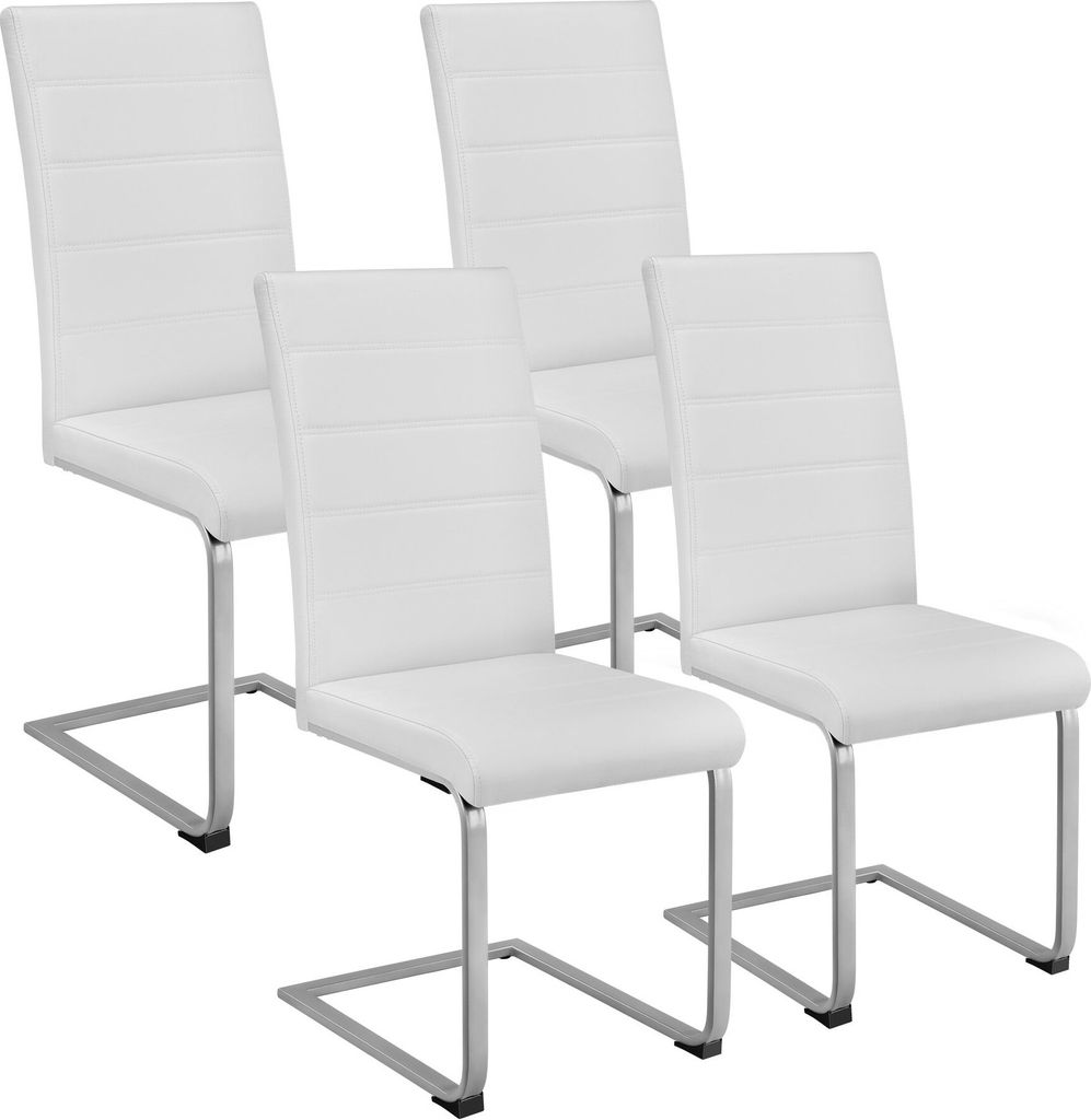 4 jídelní židle Otočné židle - bílé Obrázek produktu 