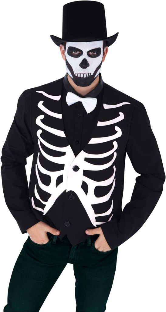 Accessorio per costume da scheletro per Halloween in bianco Immagine del prodotto 
