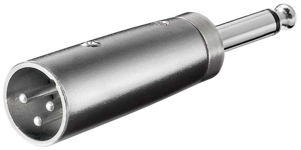 goobay XLR Adapter AUX Klinke 6,35 mm mono Stecker zu XLR Imagen del producto 