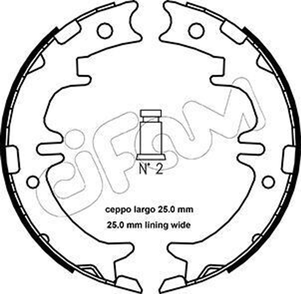 CIFAM 153-439 Handbremsbeläge für TOYOTA RAV 4 II (CLA2, XA2, ZCA2, ACA2) Handbremse 190,0mm
