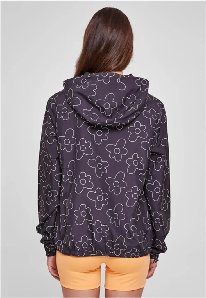 Urban Classics Donna AOP Pullover Jacket Blackflower - Taglia S - 3