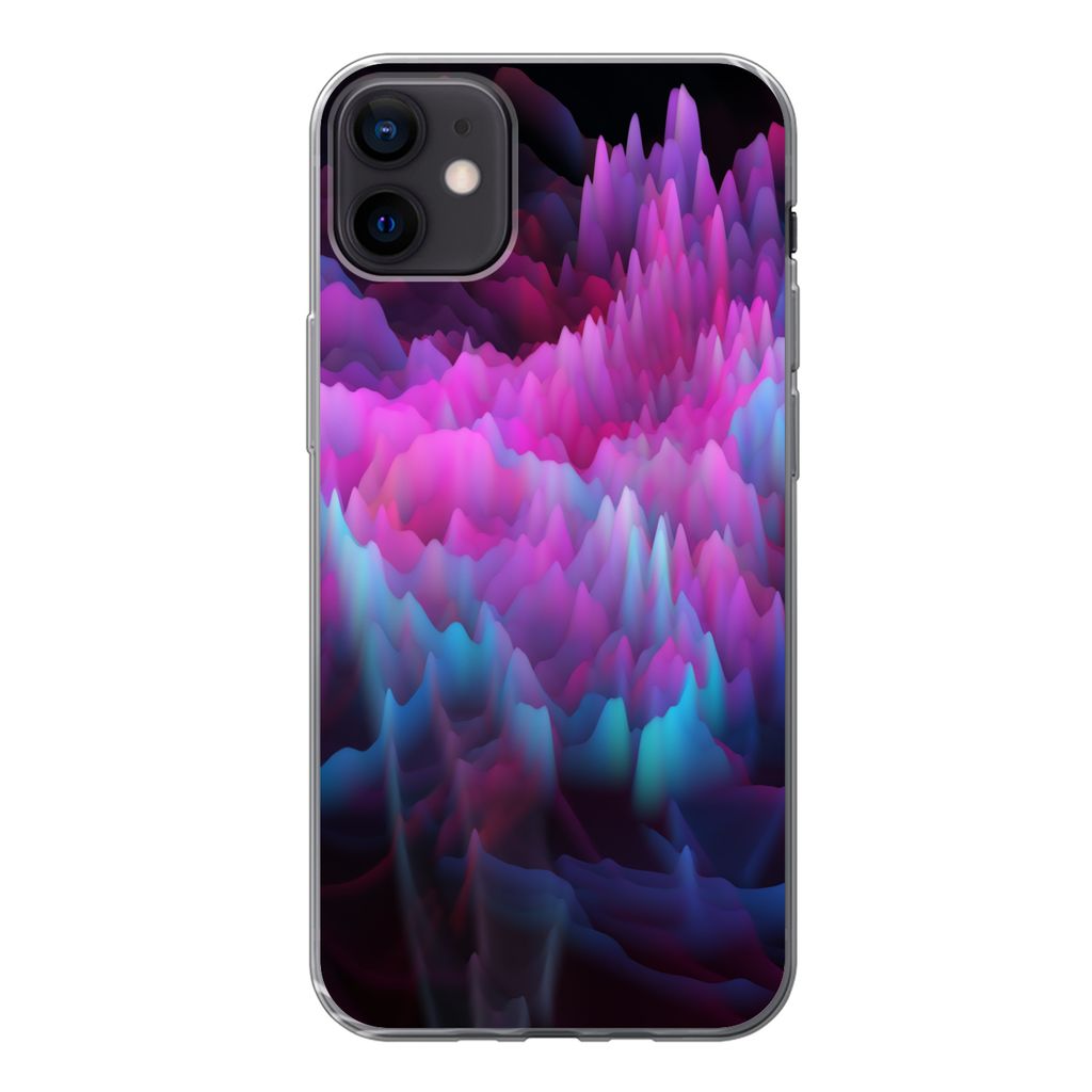 MuchoWow Handyhülle Schutzhülle Hülle für iPhone 12 mini Rauch - Farbe - Abstrakt Silikon Softcase Handy Hülle - Bild