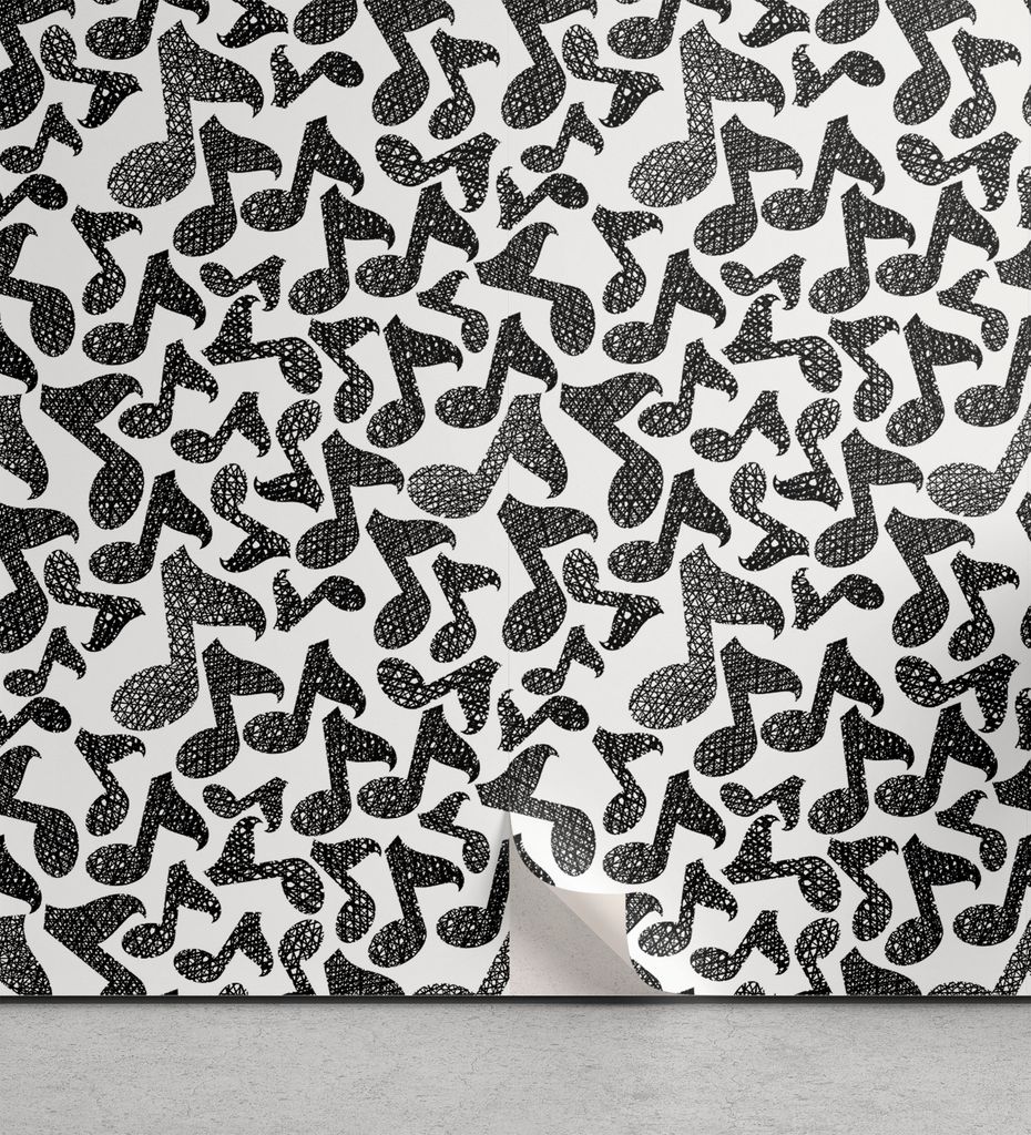 ABAKUHAUS Modern abziehbare & klebbare Tapete für Zuhause, Hinweise Sketchy Doodle Art, selbstklebendes Wohnzimmer Küchenakzent, 33 cm x 90 cm, W...